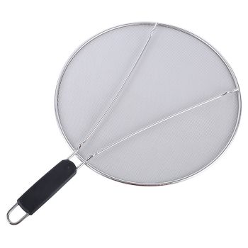 Stainless Steel Mesh Cover Anti Scald Filter Screen Anti Splash Lid For Kitchen - 25cm