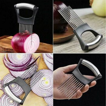 Food Slice Assistant Onion Slicer Cutter Fish Meat Potato Vegetable Holder Tool