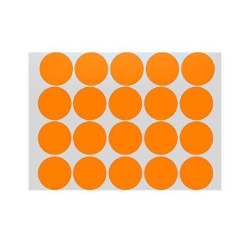 Orange Assorted Sizes Colour Sticker Dots Adhesive Round Labels Circular Spot Scrapbook - 25mm*40 Dots