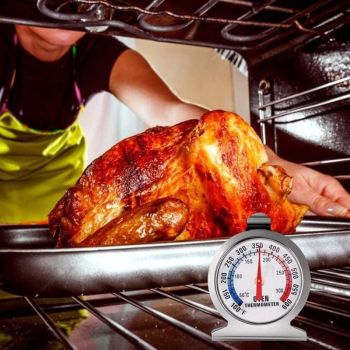 Stainless Steel Oven Thermometer Large Dial Kitchen Food Temperature  Au Stock
