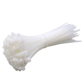 50X Cable Ties Zip Ties Nylon Uv Stabilised Black Cable Tie - 10*500mm White