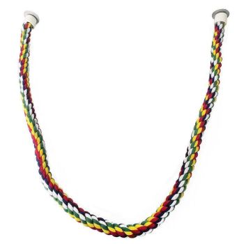 Parrot Rope Perch Colourful Bird Cage Toy Cotton Bungee Swing for Pet Birds - 80CM
