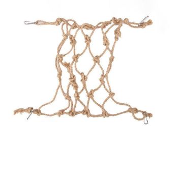 Hanging Climbing Net for Birds and Small Pets Cotton or Hemp Rope Cage Hammock - Hemp Rope