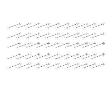 50X Pegboard Hooks Metal Panel Valcano Peg Board Hook Steel 50 100 150 200 Mm - 10CM