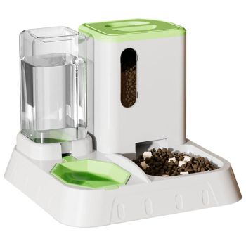 Pet Water Dispenser Automatic Feeder Bowl Cat Dog Drinking Fountain Food Feeding - Blue