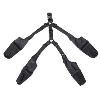 Dog Adjustable Suspender Boots Waterproof Dog Shoes Anti-Slip Pet Paw Protector - M