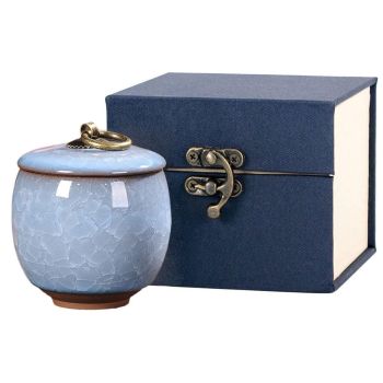 Small Pet Urn for Ashes Memorial Keepsake Urns for Dog Cat Cremation Remains - Sky Blue
