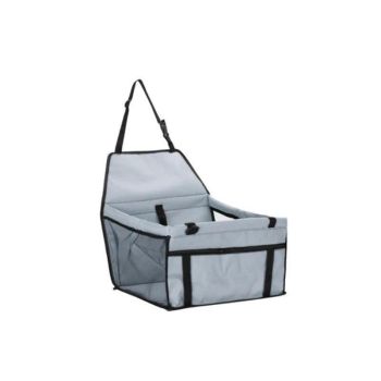 Pet Car Booster Seat Travel Carrier Basket for Cats Dogs with Secure Design - Black