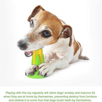 Dog Corn Chew Toy with Suction Base for Teeth Cleaning and Molar Training