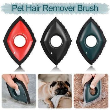 Dog Pet Hair Remover Brush Reusable Fur Cat Lint Cleaning Brush Removal Roller - Red