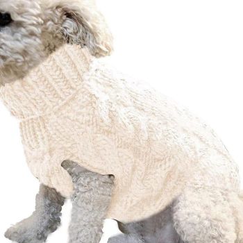 Puppy Dog Jumper Winter Warm Knitted Sweater Pet Clothes Small Dogs Coat Thermal XL - Black