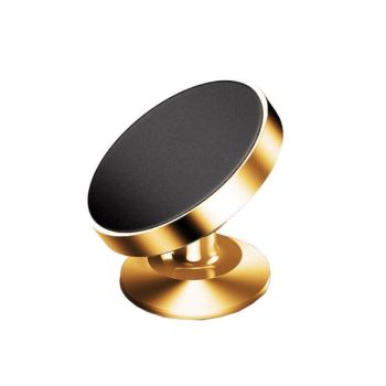 360-Degree Car Phone Holder Dashboard Mount Stand Cradle for Flat Surface - Black