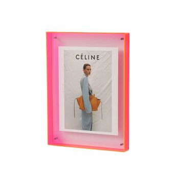 Acrylic Photo Frame Double-Sided Clear Display with Screw Mount – 16x21cm - Grey