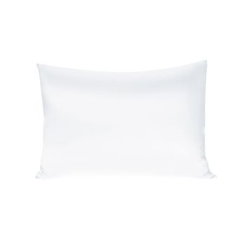 Silk Envelope Pillowcase Soft Satin Protective Cover for Bed Sleep Comfort - White