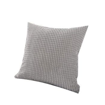45X45 Plain Solid Colour Cushion Cover Decorative Pillow Case Home Multicoloured - Coffee