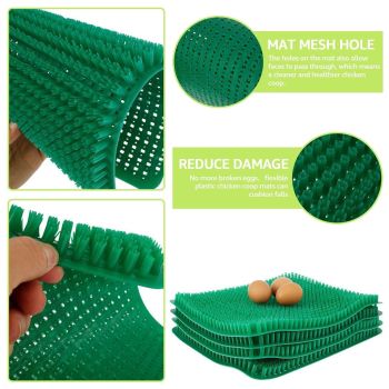 6PCS Egg Laying Box Mat Plastic Chicken Nest Grass Pad Imitation Grass Gasket
