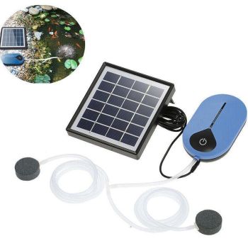 Auto Day/Night Solar Powered Oxygenator Air Pump Oxygen Aerator Fish Pond Pool