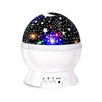 LED Night Star Galaxy Projector Rotating Lamp for Bedroom Ambience and Gift Use - Pink