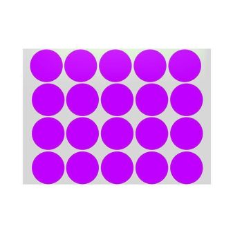 Purple Assorted Sizes Colour Sticker Dots Adhesive Round Labels Circular Spot Scrapbook - 25mm*40 Dots