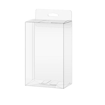 50pcs Transparent Gift Boxes with Hooks Clear Packaging Storage Containers - 9x5x12cm
