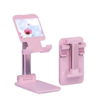 Foldable Adjustable Universal Desk Stand Holder For Mobile Phone Tablet Portable - White
