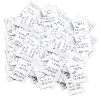 Up To2000X 1G Silica Gel Packets Moisture Absorber Desiccant Reusable Food Grade - 50 PCS