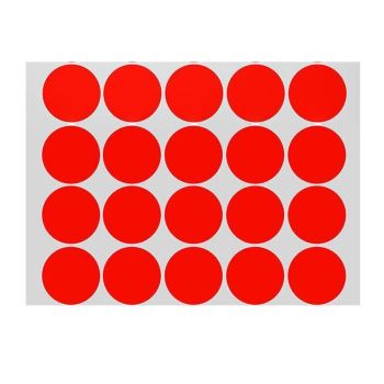 Red Assorted Sizes Colour Sticker Dots Adhesive Round Labels Circular Spot Scrapbook - 50mm*8 Dots