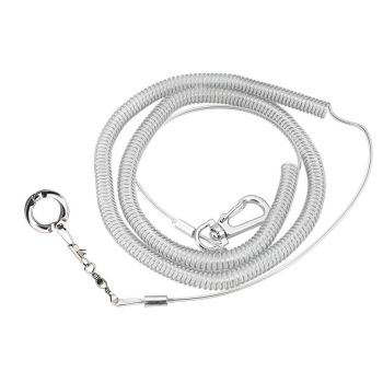 Parrot Leg Ring Anti Slip Bird Anklet Elastic Rope with Alloy Fasteners Supplies - 8mm