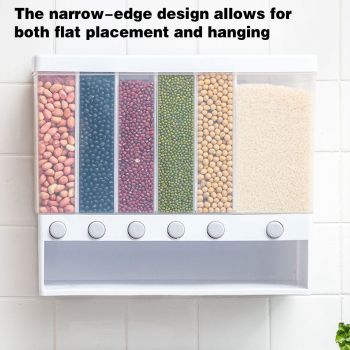 Wall-mounted Automatic Rice Dispenser Sealed Grain Plastic Storage Tank Grain