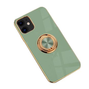 Fruit Green Luxury Shockproof Silicone Ring Case Stand Cover for iPhone 14 13 12 Pro Max - iPhone 12 Pro Max