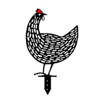 Garden Ornaments Chicken Yard Art Garden Backyard Lawn Decor Gift Easter Deco - A