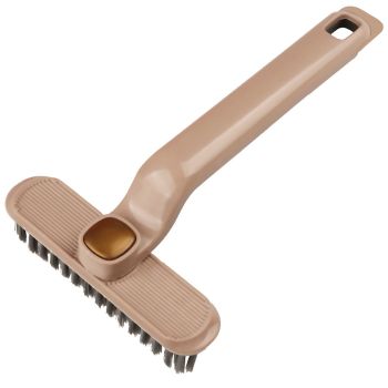 Multi-Functional Rotary Cleaning Brush Hard Bristle Slot Seam Wall Tile Brush - White
