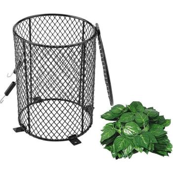 Round Reptile Heat Lamp Light Bulb Mesh Cage Protector  Enclosure 11.5X15.5Cm Au