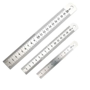 Double Sided Stainless Steel Ruler Precision Measuring Tool 10cm 15cm 20cm - 15cm 1 PC