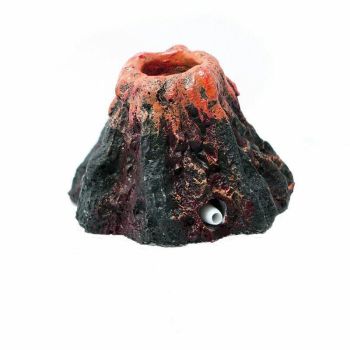 Aquarium Ornament Decoration Fish Tank Air Bubble Stone Volcano Shape Rockery