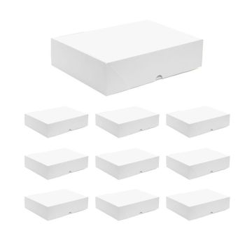 Premium Shirt Packaging Boxes 350g White Cardboard 2Sizes Easy Storage Flat Pack - 25pcs-11*8.5*1.5inch