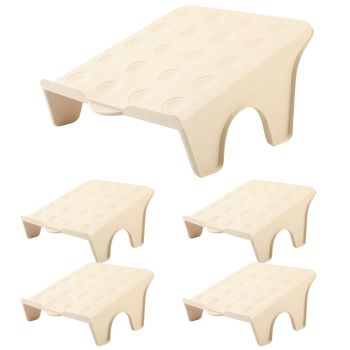 5pcs Double Layer Shoe Rack Simple Storage Organizer Space Saving Shoe Holder - Pink