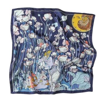Square Silk Feel Satin Scarf Small Vintage Head Neck Hair Tie Band Women Elegant - 15