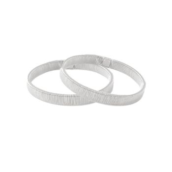 Unisex Anti-Slip Shirt Sleeve Holders Fashion Elastic Armbands Hold Ups Garter - Silver