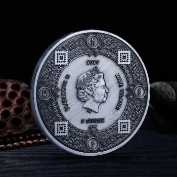 Twelve Constellations Coin Sun and Moon Challenge Medal Double-sided Embossed