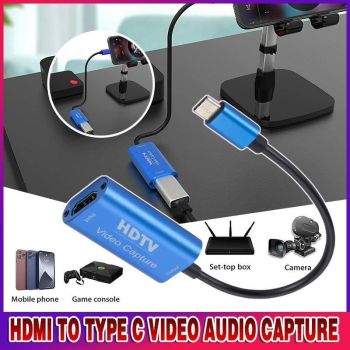 HDMI to TYPE-C Video Capture Card 4K/1080P 60fps HD Recorder Game Live Streaming