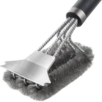 Grill Brush and Scraper 18 Inch Stainless Steel Barbecue Cleaning Brush Wire Bri
