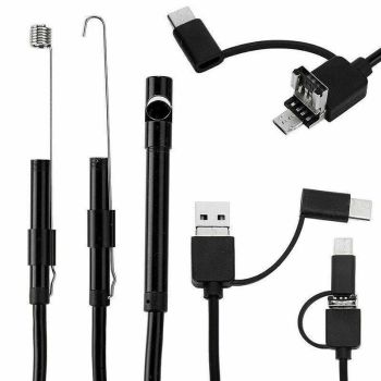 Waterproof Hd Endoscope Usb Type-C Borescope Inspection Snake Camera For Android - 2M