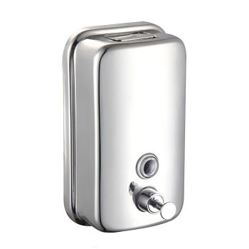 Stainless Steel Wall Mounted Soap Dispenser Hotel Bathroom Sanitizer Bottle - 800ML