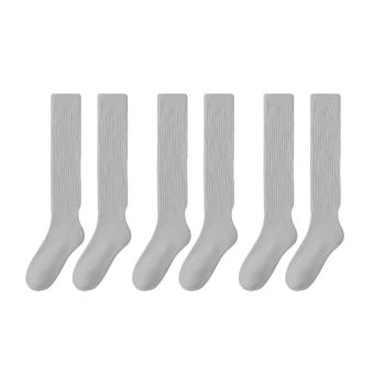 3Pairs Warm Calf Socks Stack Stockings Winter Fall Over Knee High Thick Socks Set - Black