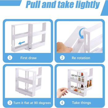 Rotating Spice Rack Kitchen Organizer Food Storage Rack Spice Organizer Stand