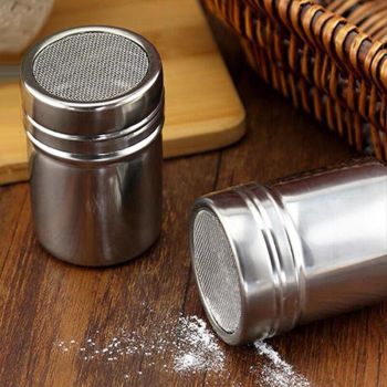 Stainless Steel Icing Sugar Cocoa Coffee Shaker Flour Duster Chocolate Powder