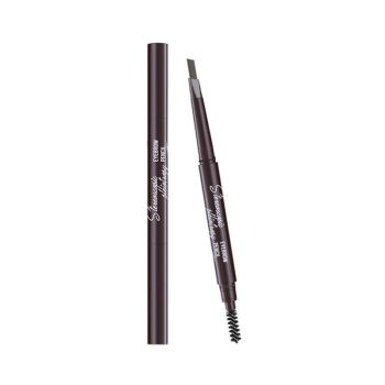 Eyebrow Pencil Dual-Ended Waterproof Retractable Slant Eye Makeup Cosmetic Tool - Light Brown