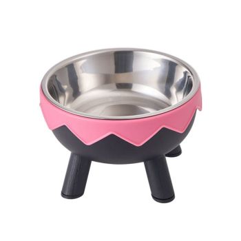 Eggshell Tall Pet Bowl Cat Dog Food Bowl Anti Slip Durable Raised Feeding Bowl - Green