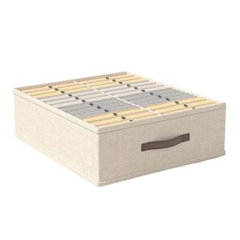 Closet Organizers Storage Bins Portable Washable Organizer for Clothing Socks - Beige-24 Grids